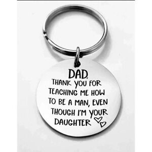 To My Dad Thanks For Teaching Me ... Keychain